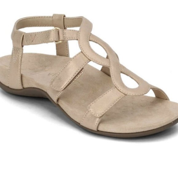 Vionic Orthotic Strappy Jodie Rose Gold Sandal - Picture 3 of 16